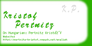 kristof pertnitz business card